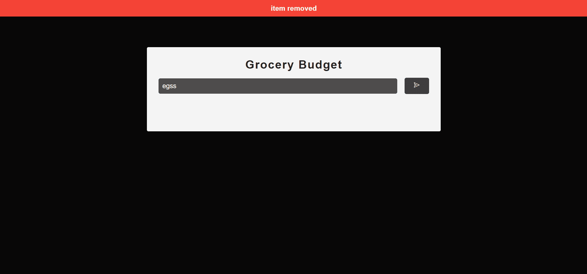 React Grocery Budget
