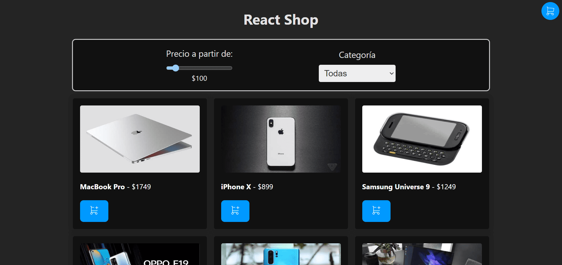 React Shopping