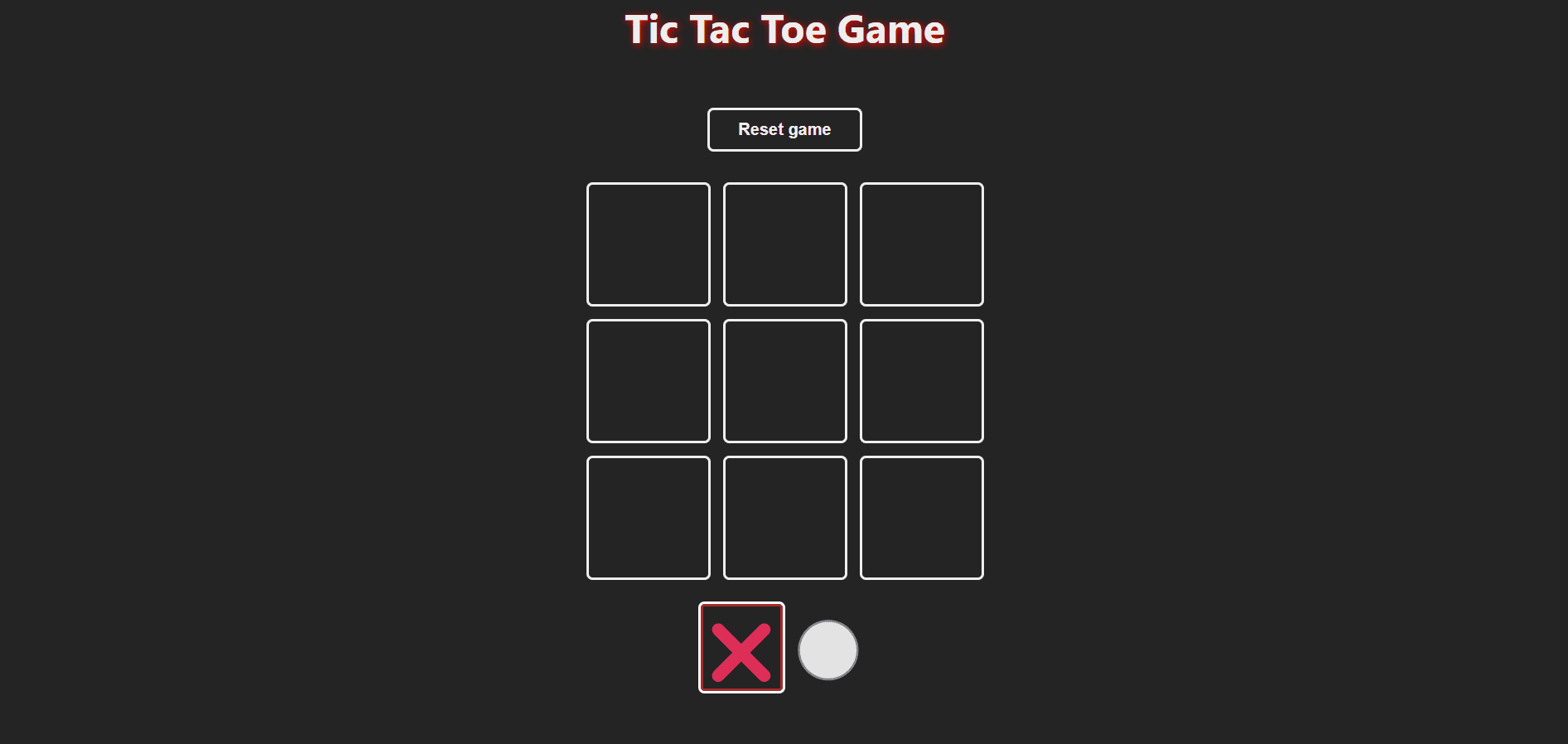Tic Tac Toe Game