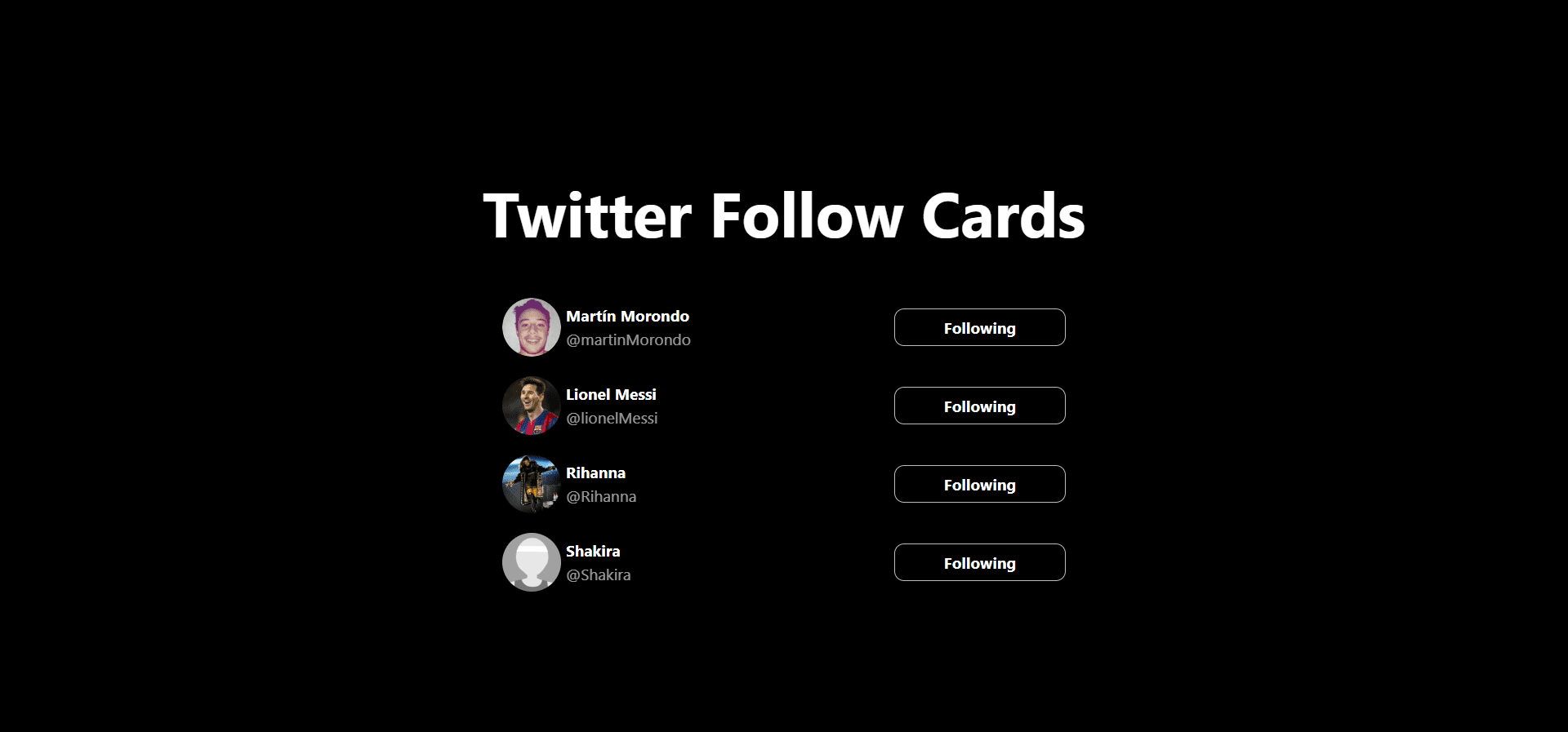 Twitter Follow Card