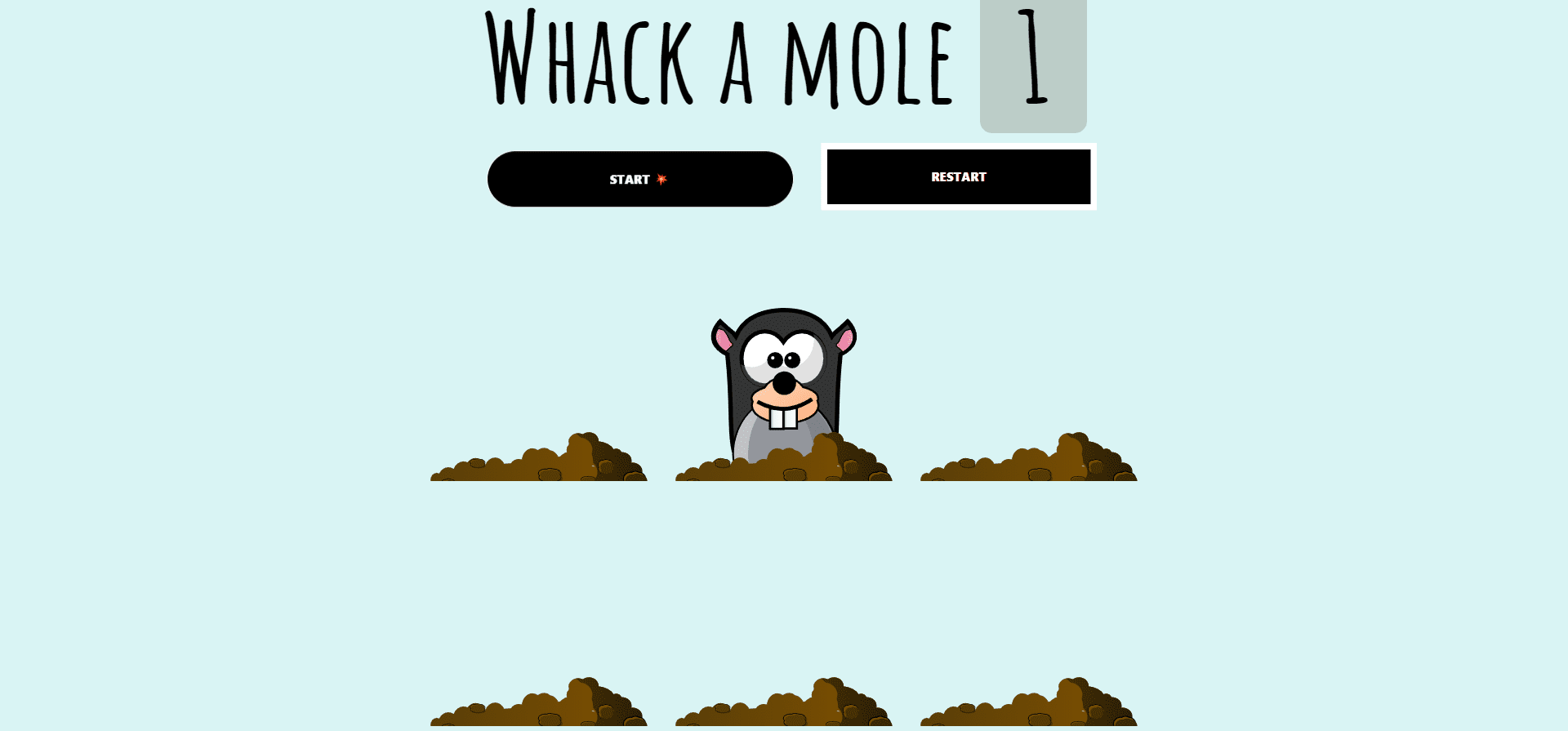 Whack a mole game