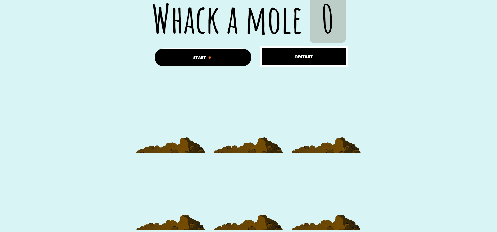 Whack a mole game